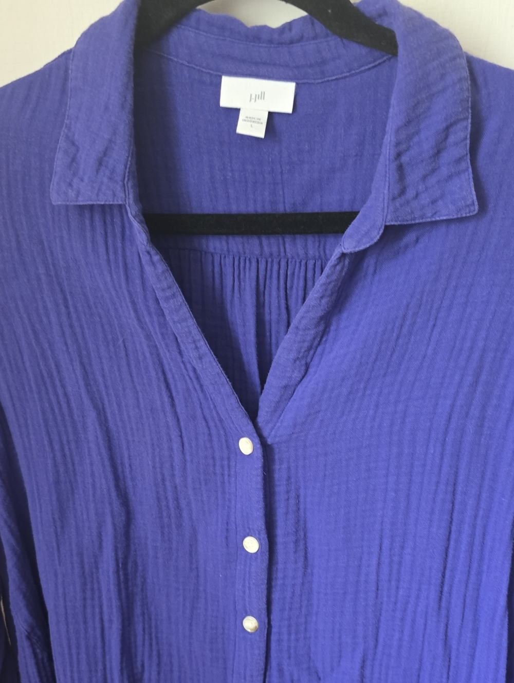 J. Jill Gauze Button-Front Women's Top